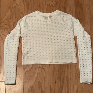 Calia White Long Sleeve Cutout Top